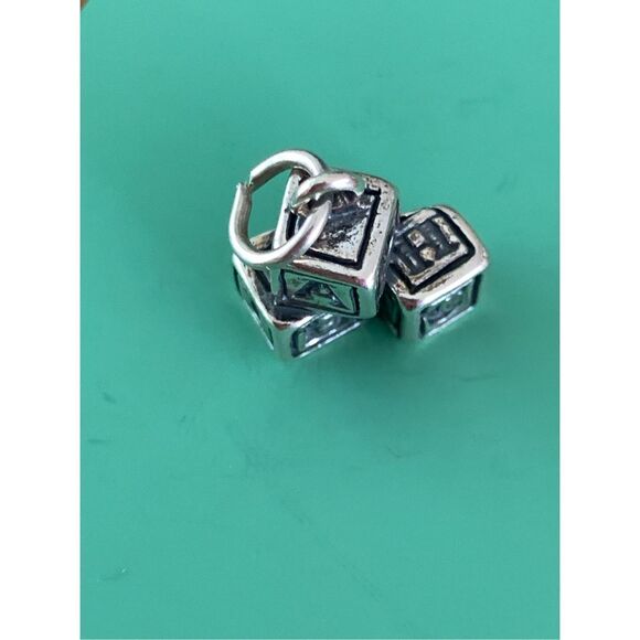 .925 Building Blocks Sterling Silver Jewelry Charm #ABC - Picture 4 of 4